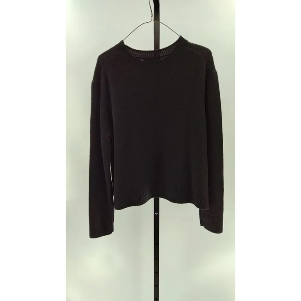 Quince Women Mongolian Cashmere Boxy Crewneck Sweater Black S - Picture 2 of 2